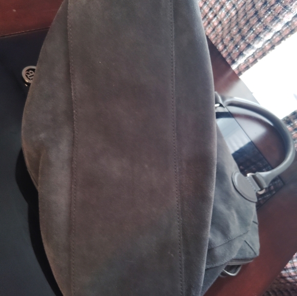 Audrey Brooke Suede Leather Bag Purse - Picture 15 of 16